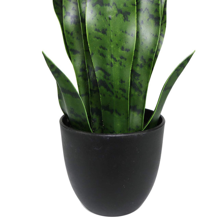 Primrue 16'' Faux Snake Plant Plant in Planter Wayfair